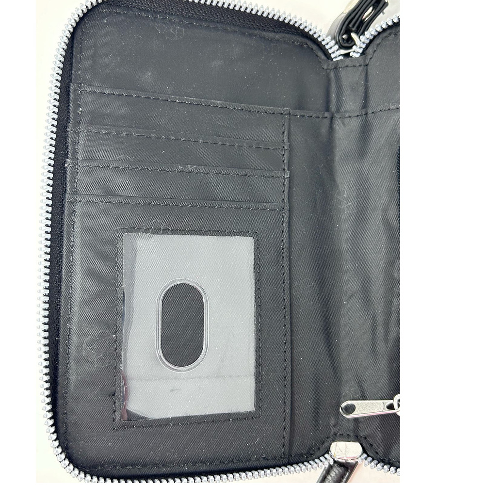 Safe Keeper Black Women's Cell Phone Credit Card Crossbody Wallet Bag - Picture 7 of 7